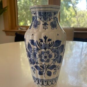 Authentic Delft vase -6.5” tall